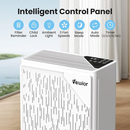 Air Purifiers for Home Large Room up to 2535ft², VEWIOR H13 True HEPA Air - Image 8