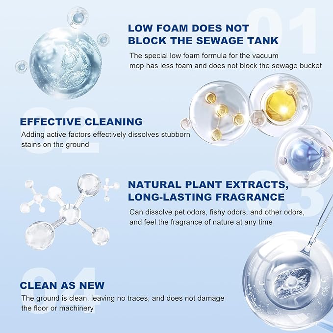 5 Bottles Compatible with Tineco Cleaning Solution 500ml Per Bottle Lavender Scents Floor Cleaner Compatible with All Robot Vacuums with Mopping and Cordless Wet/Dry Vacuum (Lavender Scents)