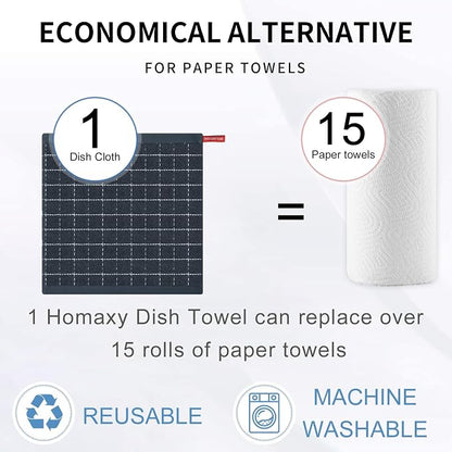 Homaxy 100% Cotton Terry Kitchen Dish Cloths, Ultra Soft and Absorbent Dish - Image 7
