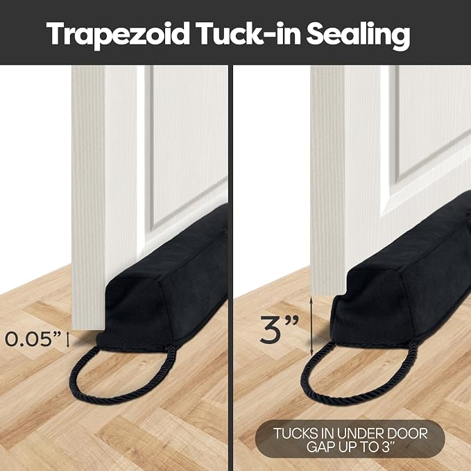 Weighted Door Draft Stopper for Front Door, for Exterior, Back Door, Fits Door - Image 4