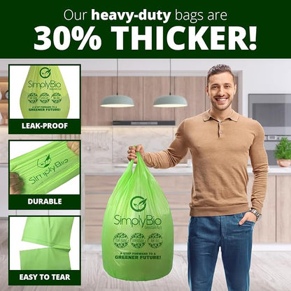 Simply Bio 13 Gallon Compostable Trash Bags Liners - Image 4
