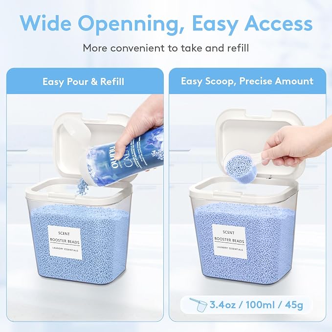 Lifewit 2+1 Laundry Pods Container & Dryer Sheet Holder, Large Powder Detergent - Image 3
