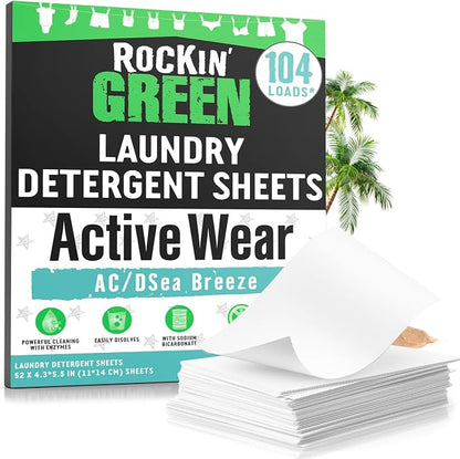 Rockin' Green Active Wear Travel Laundry Detergent Sheets by RockinGreen