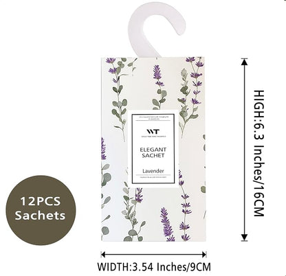 WEALD TRIBE 12 Packs Large-Bag Eucalyptus & Lavender Scented Sachets - Image 2