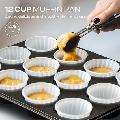 12-Piece Nonstick Bakeware Set, Stackable Non Toxic Baking Pans Set - Image 6