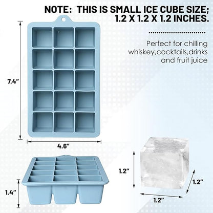 Silicone Ice Cube Trays 3Packs, Easy Release Ice Cube Molds - Image 2