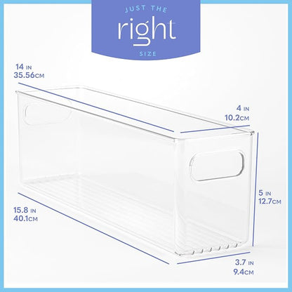 Plastic Food Storage 2 Pack Clear Container Bin - Image 3