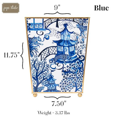 Jaye’s Studio Garden Party Decorative Gold Waste Basket - Image 5