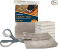 MāKRS Stain Pad, Cut-to-Size Staining Pads, 2-Pack, Lint, Snag, Streak-Free Applicator, Micro Brush Material, Wood Stains and Oil Based Finishes, Easy to Use with Consistent Application