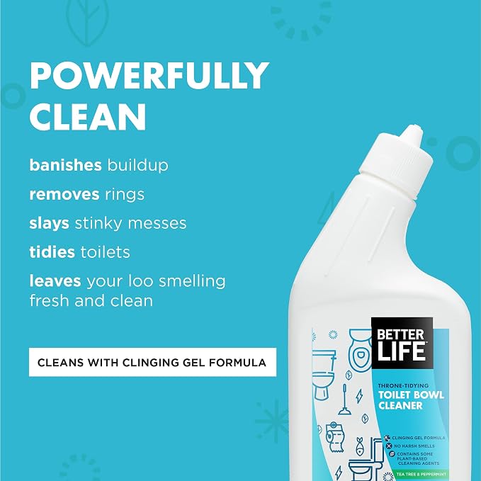 Better Life Toilet Bowl Cleaner, Plant-derived, Stain & Odor Remover, Tea Tree - Image 3