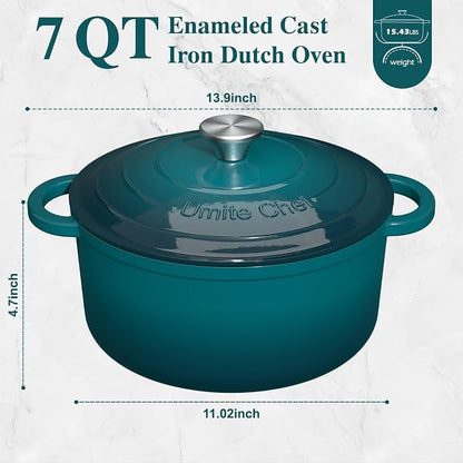 Umite Chef 7QT Enameled Cast Iron Dutch Oven - Image 2
