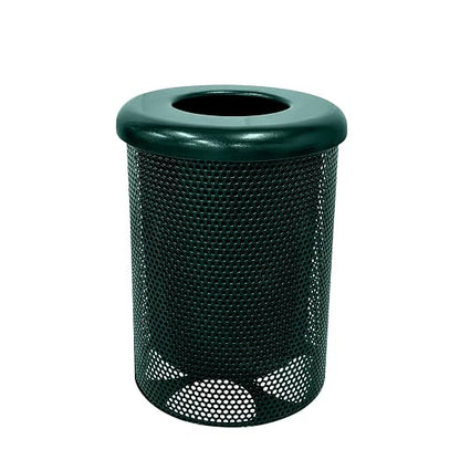 Coated Outdoor Furniture 32-Gallon Heavy-Duty Punched Steel Round Trash by CoatedOutdoorFurniture