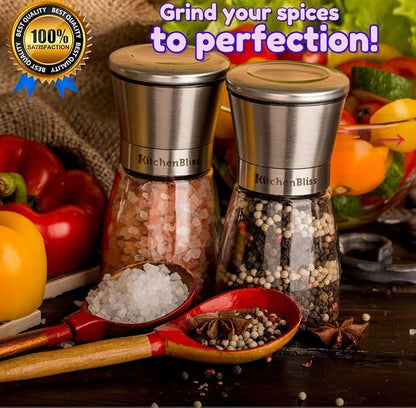 Professional Salt and Pepper Grinder Set – Premium Stainless Steel Salt and - Image 2