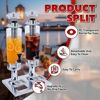 2-Gallon Drink Dispenser with Stainless Steel Drip Tray - Image 3