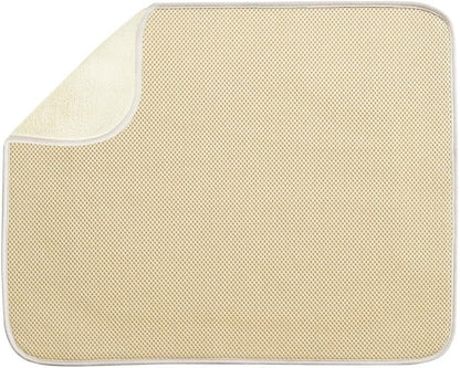 InterDesign iDry Large Kitchen Countertop Absorbent Dish Drying Mat, Wheat/Ivory - Image 3