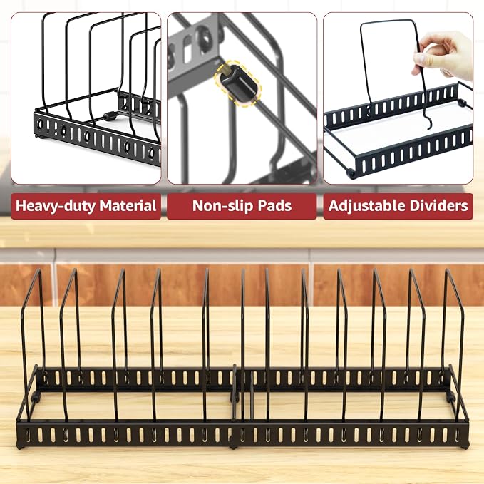 HzTinT 2PACK Cutting Board Organizer, Adjustable Divider Cutting Board Holder - Image 3