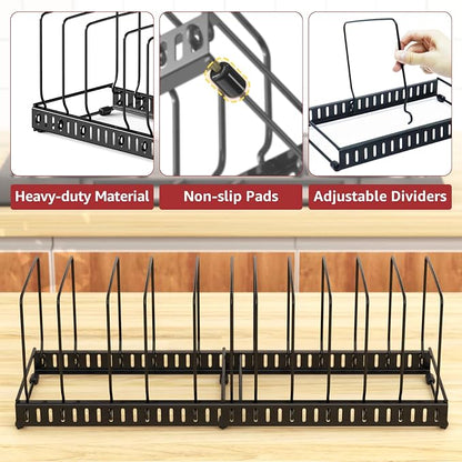 HzTinT 2PACK Cutting Board Organizer, Adjustable Divider Cutting Board Holder - Image 3