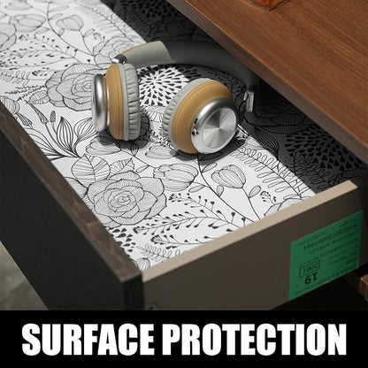 Floral Drawer and Shelf Liner for Kitchen 16IN x 20FT, Non-Adhesive and Strong - Image 5