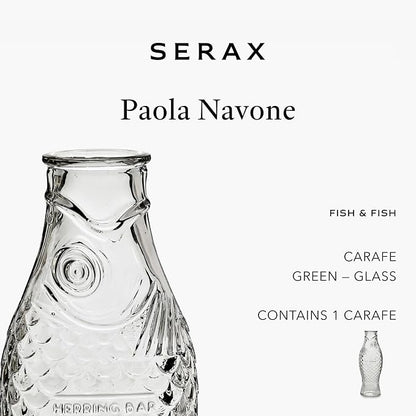 Serax Glass Water Pitcher | Fish & Fish glassware by Paola Navone | Wine Carafe - Image 3