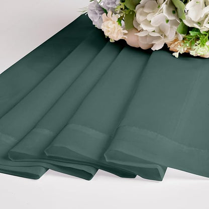 Chyhomenyc Sheer Hunter Green Curtains 90 inches Long 2 Panels, Light Filtering - Image 6