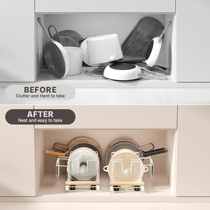 Magheo Pull Out Pots and Pans Organizer Under Cabinet - Image 7