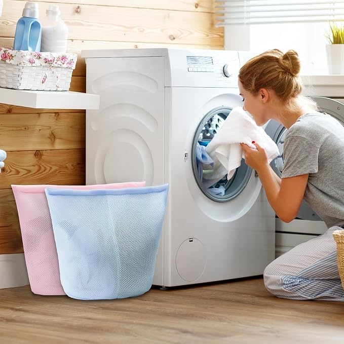 laundry bag with handles mesh laundry bags washing machine laundry totes travel - Image 7