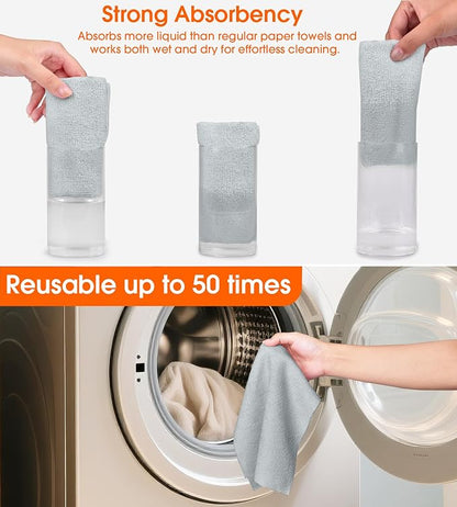 Roll of Microfiber Cleaning Cloth –100 Pack, Tear Away Microfiber Towels - Image 4