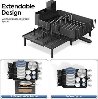 Expandable Dish Rack with Drainboard - Image 4