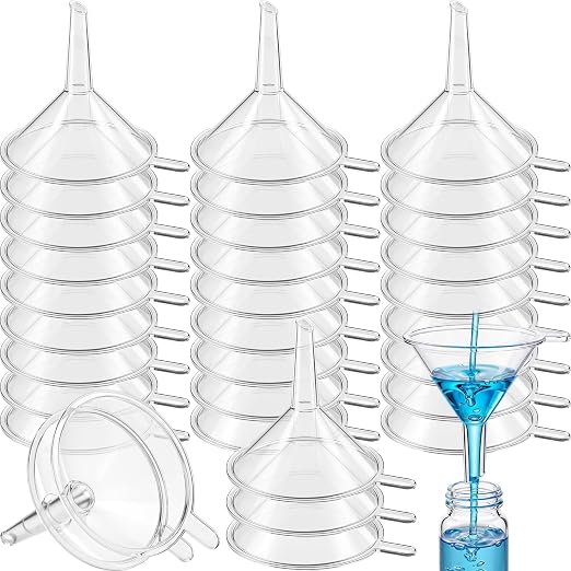 Hoolerry 100 Pcs Small Funnel for Filling Small Bottles Clear Plastic Mini by Hoolerry
