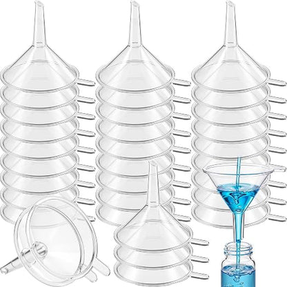 Hoolerry 100 Pcs Small Funnel for Filling Small Bottles Clear Plastic Mini by Hoolerry