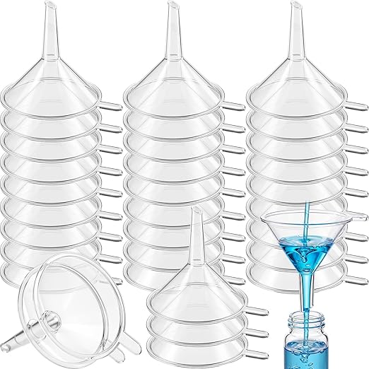 Hoolerry 200 Pcs Small Funnel for Filling Small Bottles Clear Plastic Mini by Hoolerry