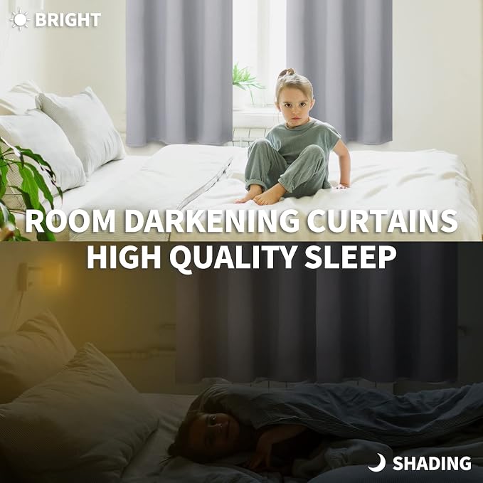 BGment Short Room Darkening Curtains 40 Inches Long - Image 2