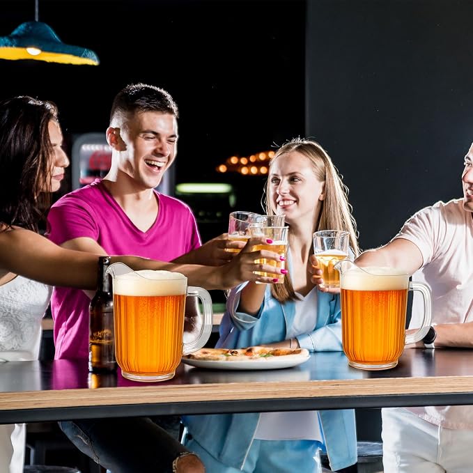 Tessco for you 6 Pcs Plastic Pitchers 60 Ounce Clear Restaurant Jug Large Water - Image 5