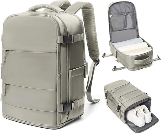 coowoz Travel Backpack Carry On for Women Man Gym Backpacks with Laptop Compartment Mochila de Viaje Teacher Personal Item Backpack Rucksack Airplane Accessories Must Haves Brown Small