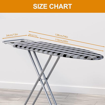 Ironing Board 13" X 43" W/Extra Thick Heavy Duty Padded Cover, Height Adjustable - Image 3