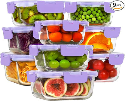 HOMBERKING Glass Food Storage Containers by HOMBERKING