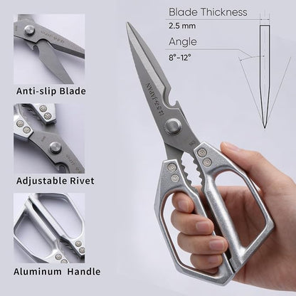Kitchen Scissors Set 2PCS, Kitchen Shears Heavy Duty Poultry Shear Japan Meat - Image 6