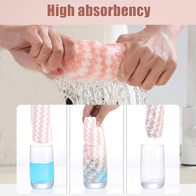 Microfiber Cleaning Cloth,12 Pack 12"x12" Dish Towels for Kitchen,Fast Drying Dish Rags for Washing Dishes, Wash Cloths Super Absorbent Lint Free Kitchen Towels for Limpiar House and Keeping
