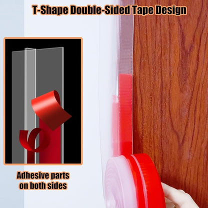 Orghtin T-Shaped Silicone Seal Strip, 20Ft Door Draft Stopper - Image 3