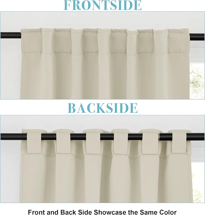RYB HOME Blackout Curtains for Living Room Thermal Insulated Privacy Solar - Image 2