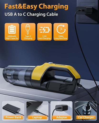 Handheld Vacuum Cordless 1.1 Pounds Car Vac 10000PA Hand Held Vacuums 4-in-1 - Image 5