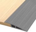 Vinyl Door Threshold Flooring Transition Strip Self Adhesive Carpet Edging Strip for Laminate Doorway Edge Threshold from 2/5" to 3/5" (Light Gray Wood Grain, 10 Ft)