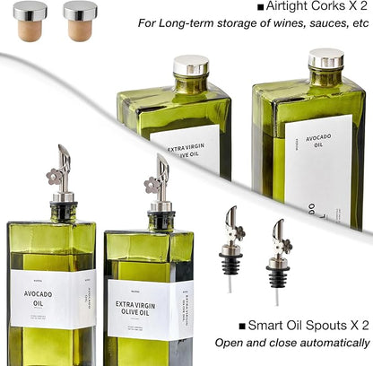 Olive Oil Dispenser Bottle for Kitchen, 16.9oz /500ml Cooking Vinegar Dispenser - Image 5