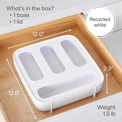 YouCopia StoraBag Food Bag Dispenser, Family Size 4-Slot, Plastic Sandwich Bags - Image 4