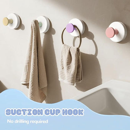 4 Pcs Suction Cup Hooks for Shower，304 Stainless Steel Removable Hooks，Towel - Image 5