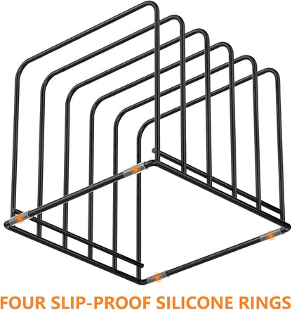 KORRTFID Kitchen Cabinet Organizer, Steel Cookware Holder, Divided Holder - Image 4