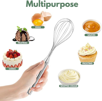 Stainless Steel Whisk for Cooking Kitchen Non Stick Balloon Wire Metal Baking - Image 6
