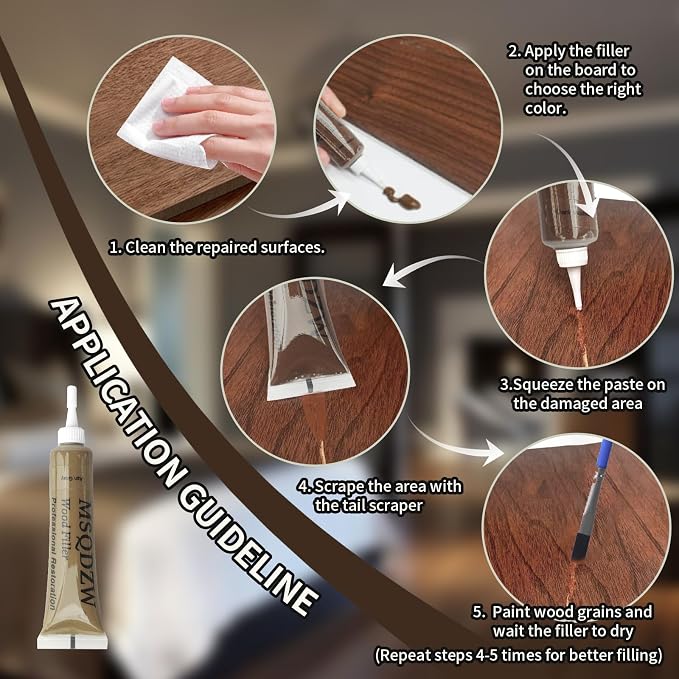 Wood Repair Kit, Furniture Repair Kit Scratch Cover - Image 5