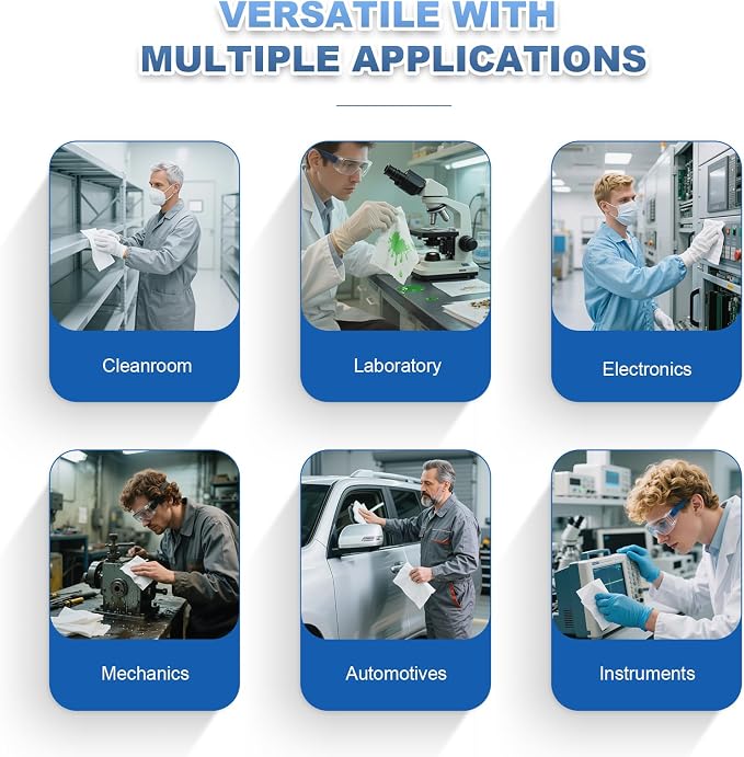 Cleanroom Wipes 9"x9" Lint Free Wipes - Image 8