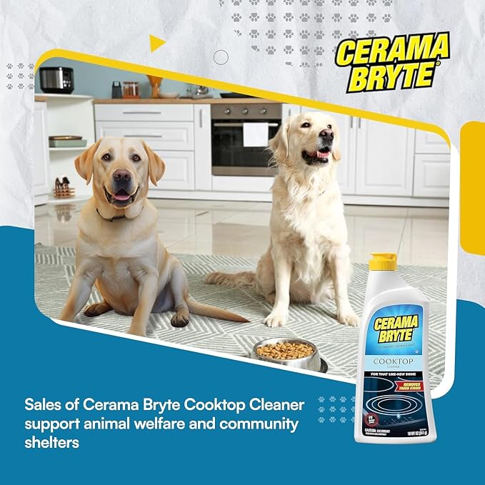 Cerama Bryte Glass Cooktop and Stove Top Cleaner Combo Kit - Image 6